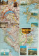 7 POSTCARDS : FRANCE  - AUTO ROUTE - MAPS / CARTES / KAARTEN / KARTEN - Multiviews - (3 Scans) - Landkaarten