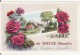 Carte Postale Fantaisie De DIEUZE-DUSS (Moselle) Un Bonjour De DIEUZE Avec Fleur- Rose  -VOIR 2 SCANS - - Dieuze