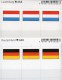 2x3 In Farbe Flaggen-Sticker BRD+Luxembourg 7€ Kennzeichnung An Alben Karte Sammlungen LINDNER 654+630 Flags Germany Lux - Libros