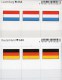 2x3 In Farbe Flaggen-Sticker BRD+Luxembourg 7€ Kennzeichnung An Alben Karte Sammlungen LINDNER 654+630 Flags Germany Lux - Livres