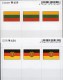 2x3 In Farbe Flaggen-Sticker DDR+Litauen 7€ Kennzeichnung Alben Karten Sammlungen LINDNER 634+659 Flag Germany Lithuiana - Ferrocarril
