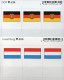 2x3 In Farbe Flaggen-Sticker Luxemburg+DDR 7€ Kennzeichnung Alben Karte Sammlung LINDNER 654+634 Flag Luxembourg Germany - Authographs