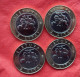 Lithuania 2012- 2 Litai Lithuanian Resorts Set Of 4 Coins BiMetal UNC From Mint Roll - Lituanie