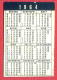 K880 / 1964 - DMZ " POBEDA " SLIVEN , Equipment As Textile Machinery - Calendar Calendrier Kalender - Bulgaria Bulgarie - Petit Format : 1961-70