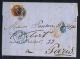 Belgium, Complete Letter 1855 Brussels -&gt; Paris, Stamp Has Nice Margins - 1851-1857 Medaglioni (6/8)