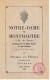 L 6 - PARIS - Brochure Notre Dame De Montmartre - Patronne De La Butte Sacrée Et Des Artistes - Religione