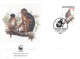 Delcampe - (551) WWF First Day Cover - Set Of 4 Covers - Monkey - Guinea Bissau - FDC