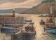 Morning Harbour, Herbert Truman, St Ives, Cornwall, England Postcard Sweetman Fac-sim-oil-colour #1 - St.Ives