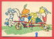 143751 / Russia  Art Roman Lobanov - Onion And Pinocchio SPORT Horses Hippisme Reitsport   - Russie - Tir à L'Arc