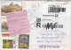 NATIONAL BANK, FLOWERS, CLOCK, ROOSTER, STAMPS ON REGISTERED COVER, 2013, ROMANIA - Storia Postale