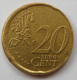 Allemagne Germany 20 Cent 2002 F  TRANCHE FAUTEE - Variétés Et Curiosités