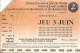 Internationaux De France 1993 Billet Entrée Central Jeudi 3 Juin - Other & Unclassified