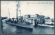 1911ca TARANTO L'ESPLORATORE "MARSALA" ATTRAVERSA IL CANALE NAVIGABILE FP NV SEE 2 SCANS ANIMATA BATTLESHIP WW1 - Taranto