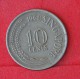 SINGAPORE  10  CENTS  1968   KM# 3  -    (Nº06932) - Singapore