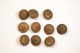 Lot De 10 Anciens Boutons En Forme De Trèfle A Quatre Feuilles, Porte Bonheur - Knöpfe