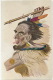 Art Card Tattoed Man Tattoo Guerrier Tatoué James Cook Written In German - Cookeilanden