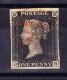 SG #1 - One Penny Black 1840 Gestempelt Platte VI Re-Entry - Gebraucht