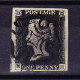 SG #1 - One Penny Black 1840 Gestempelt P.16 - Usados