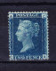 1858/79 SG 47 Queen Victoria 2 D. Blue* Plate 13 - Nuovi