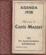 Agenda Des Cafés MASSET/Rue Sainte Catherine / BORDEAUX/ 1938 - Autres & Non Classés