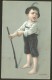 KAULBACH BOY OLD SIGNED POSTCARD S/H = 4 EUR CORNER BEND - Kaulbach, Hermann