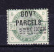 1883 SG 063 * Queen Victoria 9 D. Green Aufdruck GOVt PARCELS (SPECIMEN Doppelt Druck Abart) - Nuevos