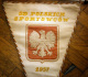 POLAND - OD POLSKICH  SPORTOWCOW 1957.  Embroidered FLAG / PENNANT - Natación