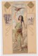 Jugendstil/Art Nouveau, Dame,  Novembre, Falke, Sternzeichen, Litho, Ca. 1900     ***75444 - Ante 1900