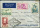 FRANCE - N° 296 + 314 + 335 + PA 8 / LETTRE DE CHAMPIER LE 26/2/1937, POUR COTONOU, 1 Er VOL AEROMARITIME MARS 1937 - TB - First Flight Covers