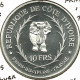 IVORY COAST 10 FRANCS ELEPHANT ANIMAL FRONT MAN HEAD BACK 1966 AG SILVER PROOF KM1 READ DESCRIPTION CAREFULLY !!! - Elfenbeinküste
