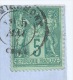 SAGE TYPE 2 / 5 C VERT SUR LETTRE / REMIREMONT VOSGES POUR LE VAL D'AJOL / 1879 / FONDERIE - 1877-1920: Periodo Semi Moderno