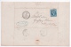 FRANCE  - LETTRE NAPOLEON GC 2038 LIFFOL LE GRAND 82 1865 CACHET PERLÉ POUR BOURMONT HAUTE MARNE - 1853-1860 Napoleon III