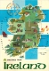 Map, Ireland Postcard Posted 1980 Stamp John Hinde - Other & Unclassified