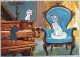 Cp Hachette Officielle Walt Disney Production Les Aristochats Piano Fauteuil Ecrite  1973 - Disneyworld