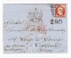 1857 Lettre De Paris Pour Lisbonne Via GB Streamer Affr. 80 C. Napoléon IIi Non Lauré - 1853-1860 Napoleon III