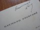 Raymond POINCARE (1860-1934) - PRESIDENT De La REPUBLIQUE - Autographe - Other & Unclassified