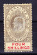 Gibraltar 1910 SG # 73  * - Four Shillings - Gibraltar