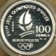 FRANCE 100 FRANCS WINTER OLYMPICS ALBERTVILLE'92 SKIING SPORT 1989 AG SILVER PROOF KM?  READ DESCRIPTION CAREFULLY !!! - Probedrucke