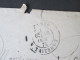 Brief Paris Taitbout Nach Ribecourt 5 Stempel / Five Cancels. Gebrauchsspuren!!!!!! - 1871-1875 Ceres