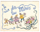 Carte Double Illustrée G Leclerc - La Fête Des Mères (scenettes  Avec Enfants Offrant Des Fleurs) Circulé Sans Date - Leclerc