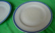 Vintage Latvia Riga USSR Soviet  RPR ? - Set Of 2 Plates W. Blue Trim - Other & Unclassified