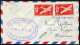 OCEANIE - PA 8 (2) / LETTRE AVION DE PAPEETE LE 31/10/1947, POUR NOUMEA, 1er VOL TRAPAS - TB - Covers & Documents