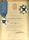 ORDER OF THE NORMAN CROWN OF ALTAVILLA GRAND OFFICIER W/ DIPLOME - Italie