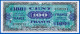 100 FRANCS VERSO FRANCE 4 JUIN 1945 N° 57339374 SERIE N°3 LES BILLETS DU TRESOR VENDU EN L'ETAT IMPRESSION AMERICAINE - 1945 Verso France