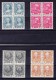 Österreich - 1910 Farb Proben Gezähnt Mi.#162, 164, 163 U. 165 In Viereblock ** - Proofs & Reprints