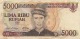 5000 Lima Ribu Rupiah 1986, Banknote Indonesien - Indonesien