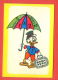 K149A / 1989 - SPORT TOTO Lottery Lotteria Donald Duck Umbrellas - Calendar Calendrier Kalender Bulgaria Bulgarie - Grand Format : 1981-90