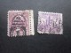 2 Timbres:US Postage USA United States Of America Perforé Perforés Perfin Perfins Stamp Perforated PERFORE  &gt;Trés Bie - Perfin