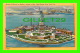 NEW YORK CITY, NY - STATUE OF LIBERTY ON BEDLOE'S ISLAND IN NEW YORK HARBOR - ACADIA CARD COMPANY - - Vrijheidsbeeld