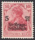 Germany, 10 + 5 Pf. 1919, Sc # B1, Mi # 105, MH - Unused Stamps